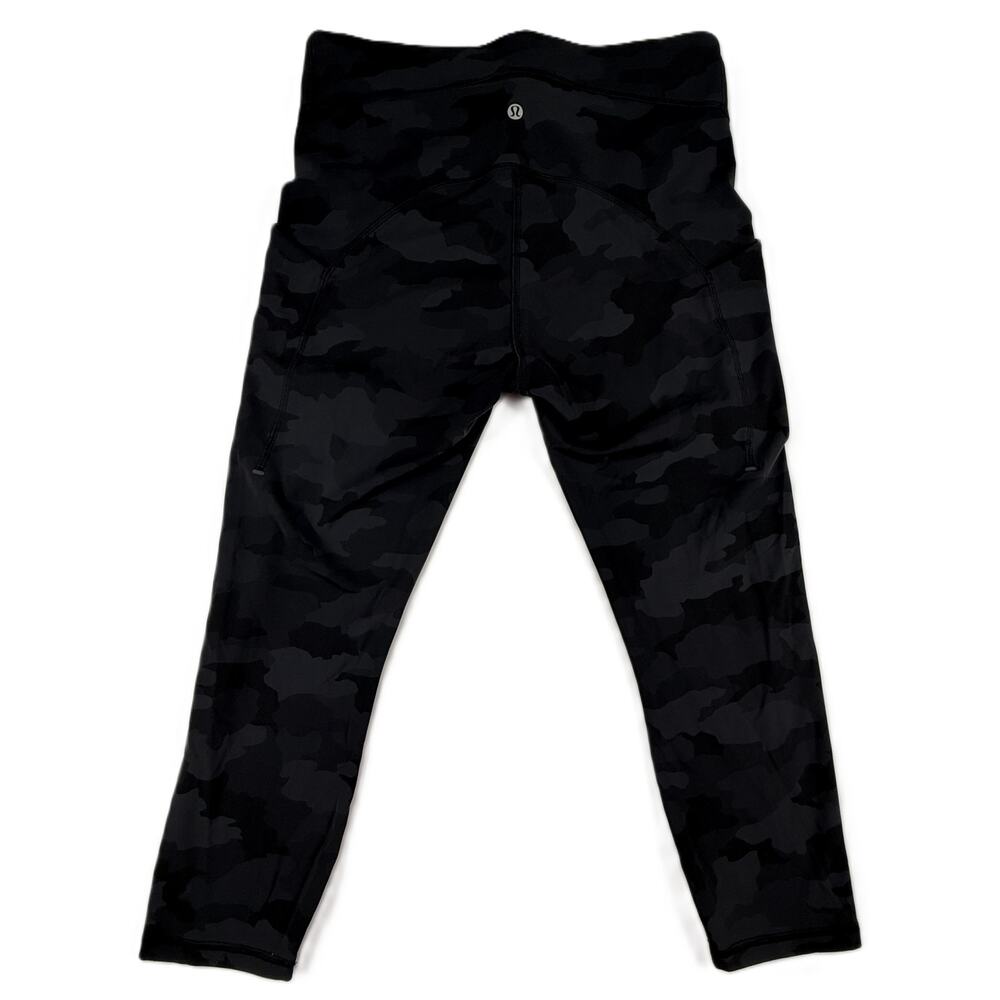 Lululemon Wunder Train High-Rise Tights Sz 10 black camouflage pattern